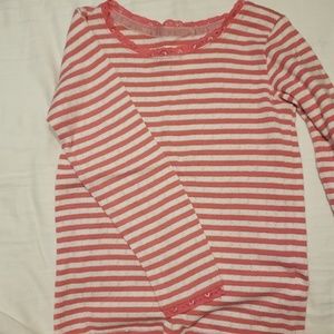 Girls Mini Boden striped long sleeve tee